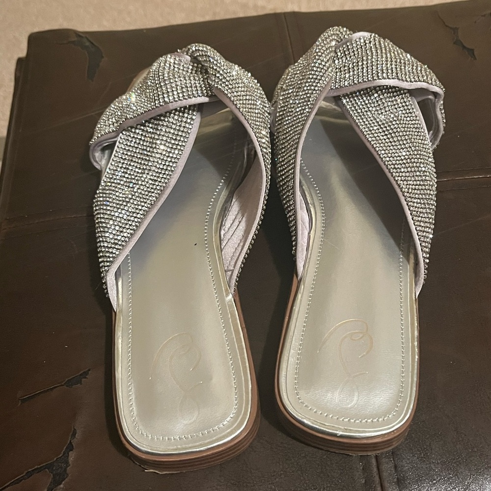 Silver Rhinestone Sandals